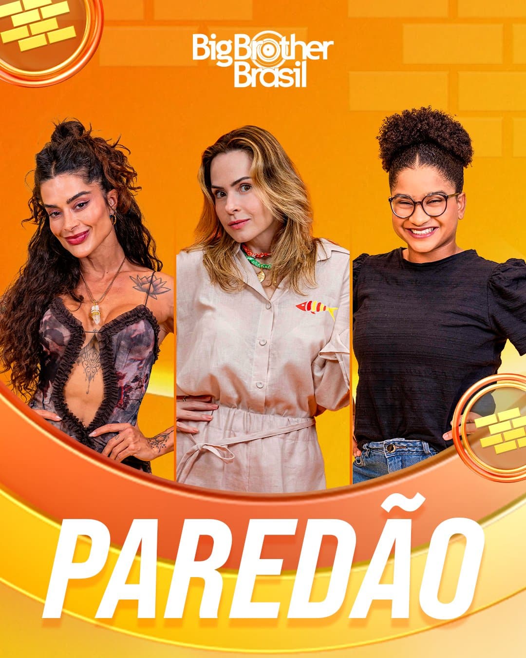 Paredão BBB 26 - Aline, Milena e Ana Paula