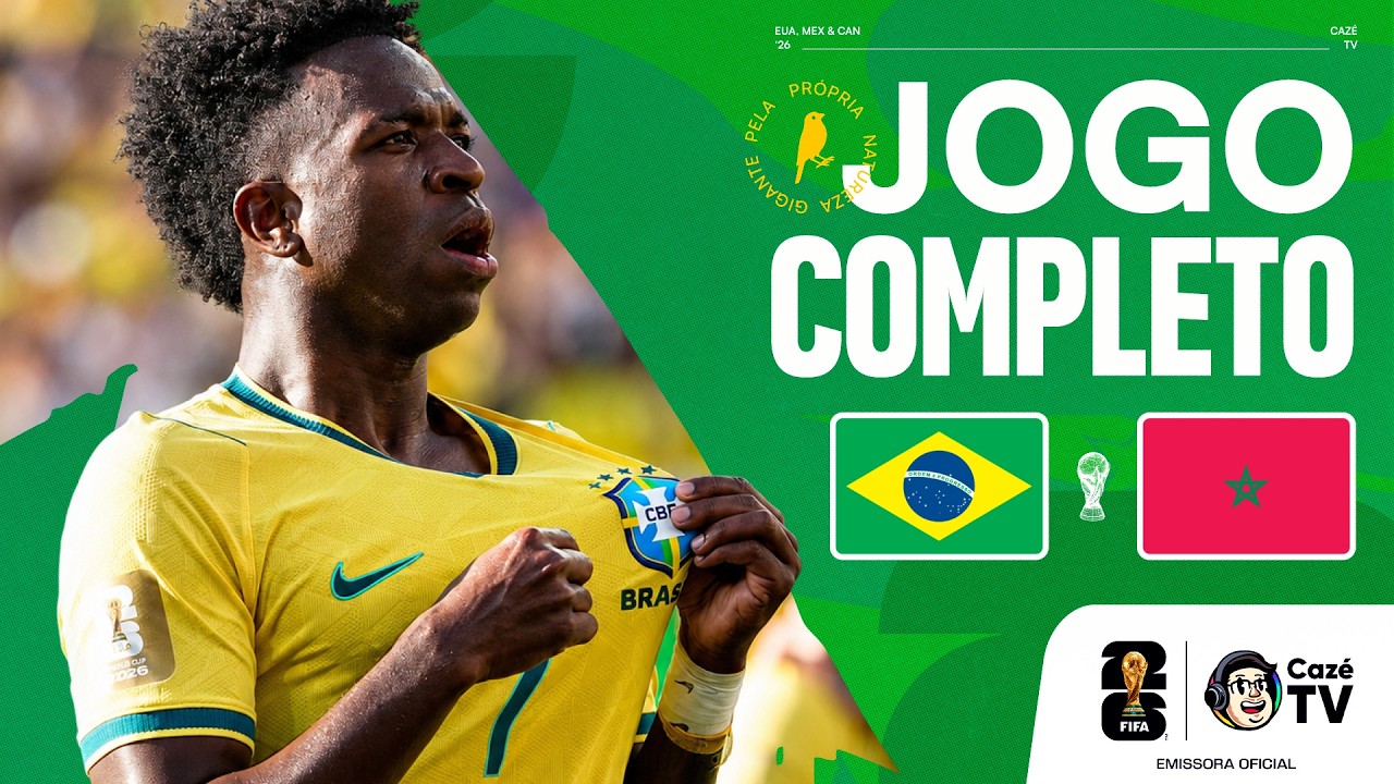Brasil 1 x 1 Marrocos — estreia da Copa do Mundo 2026, jogo completo na CazéTV